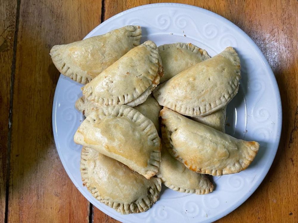 A plate of freshly baked meat pies